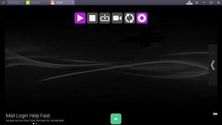 Perfect Player main screen toolbar with the settings gear icon