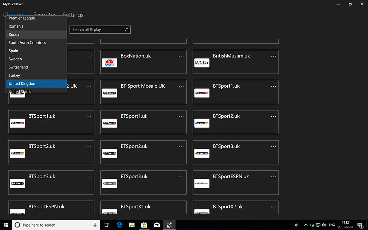 Watch channels and VOD in myIPTV Player